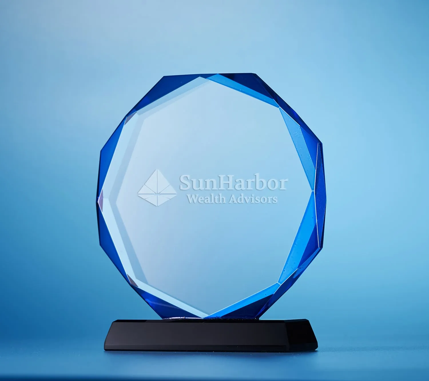 Crystal trophy award