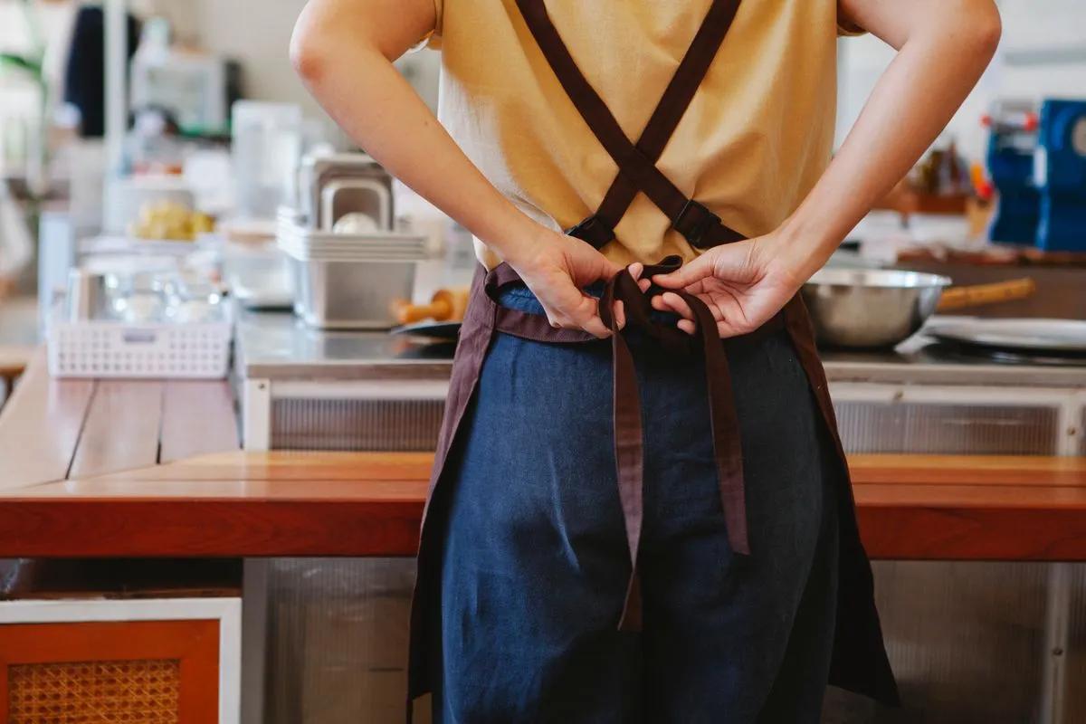 Apron for a restaurant team, custom embroidered uniforms